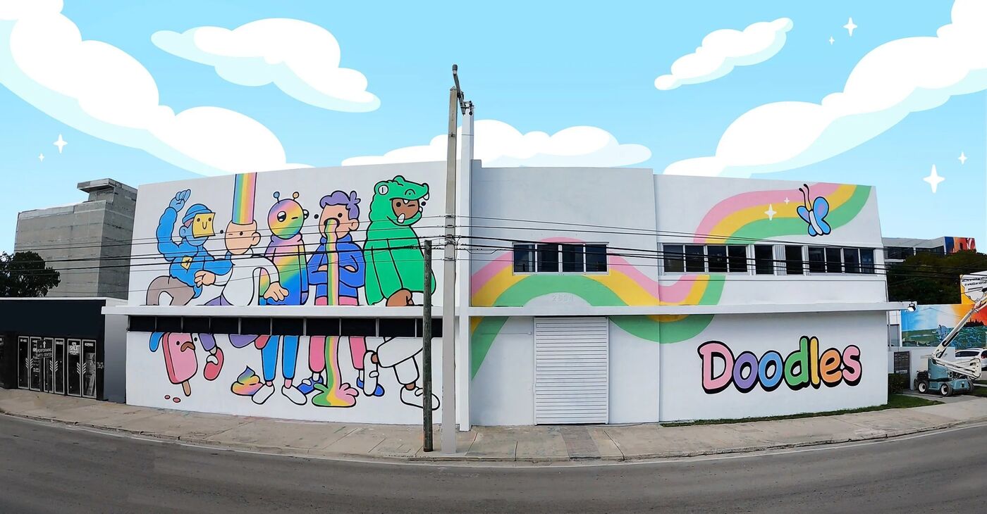 Wynwood building covered in a Doodles mural