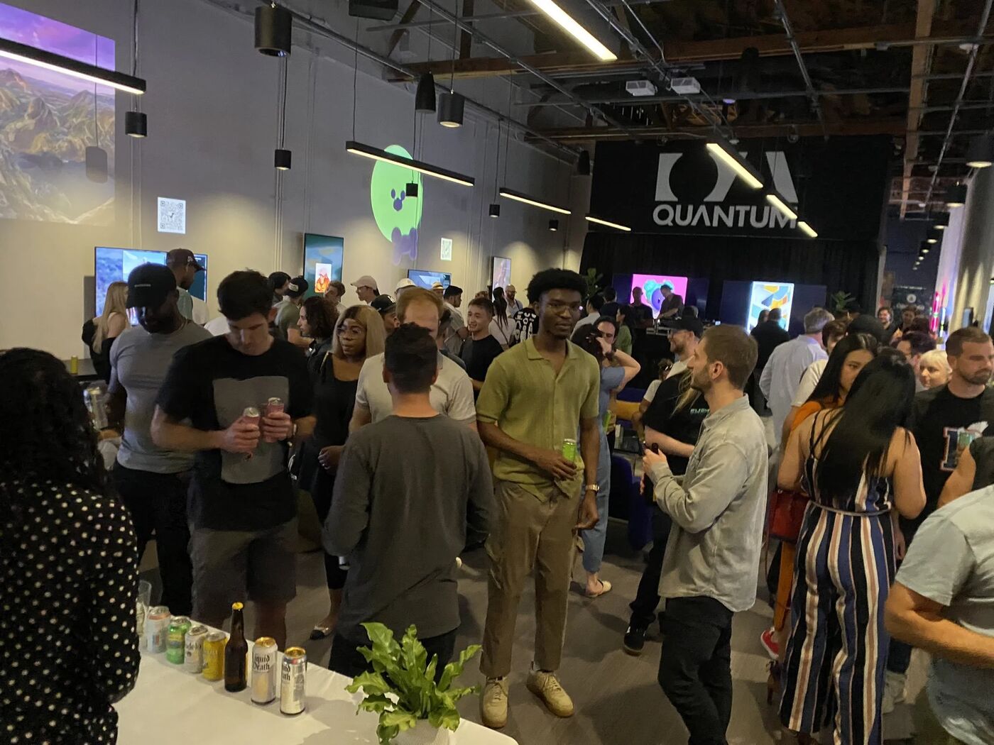 Crowd at Friends of OpenSea in the Quantum space