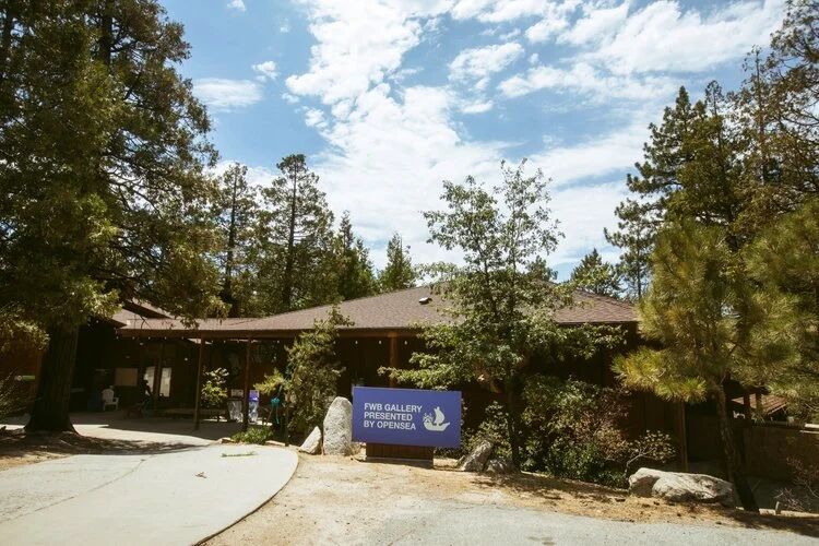 FWB Fest venue grounds among pine trees in Idyllwild