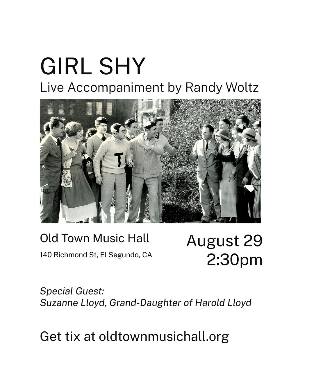 Girl Shy — Old Town Music Hall, El Segundo