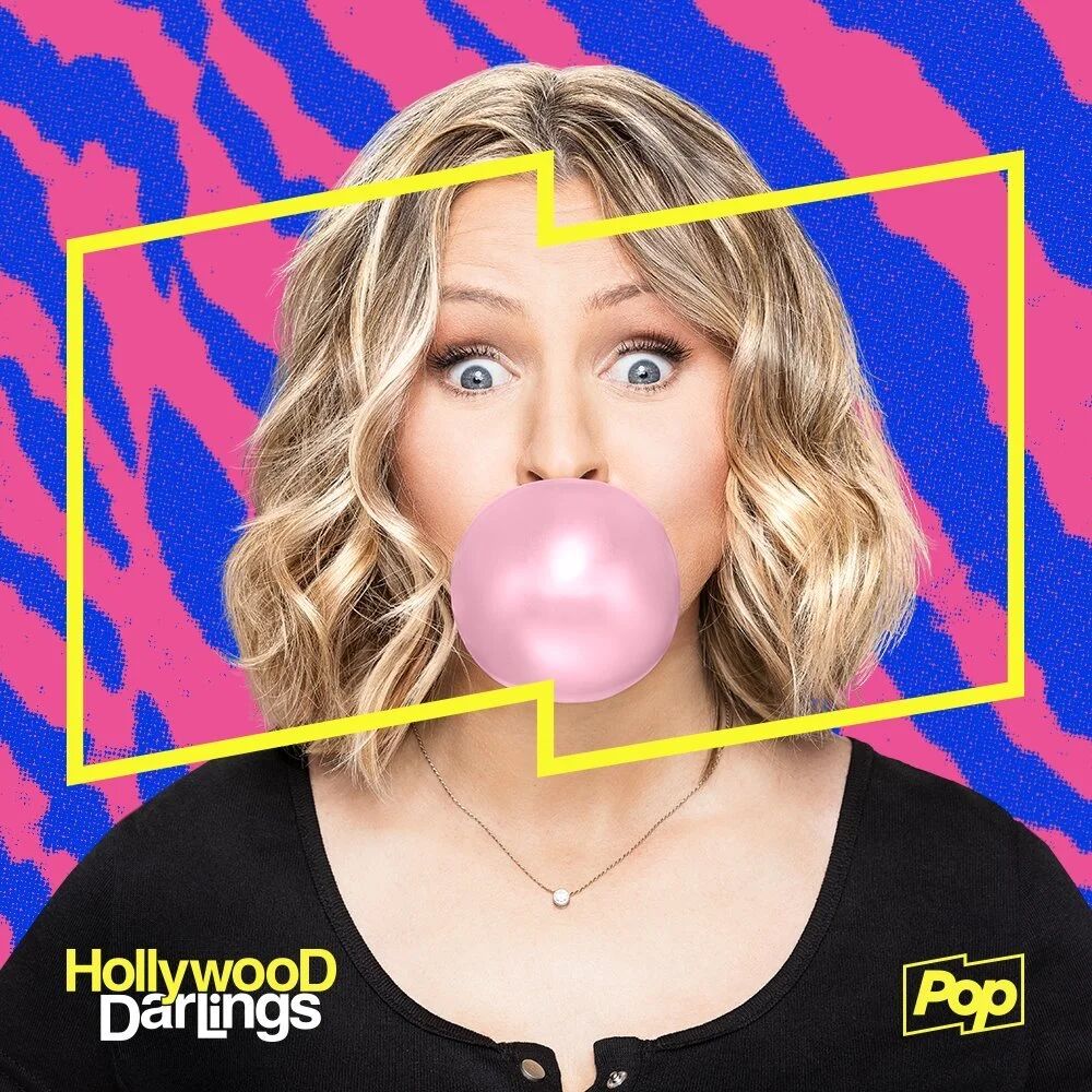 Hollywood Darlings cast member blowing a bubblegum bubble