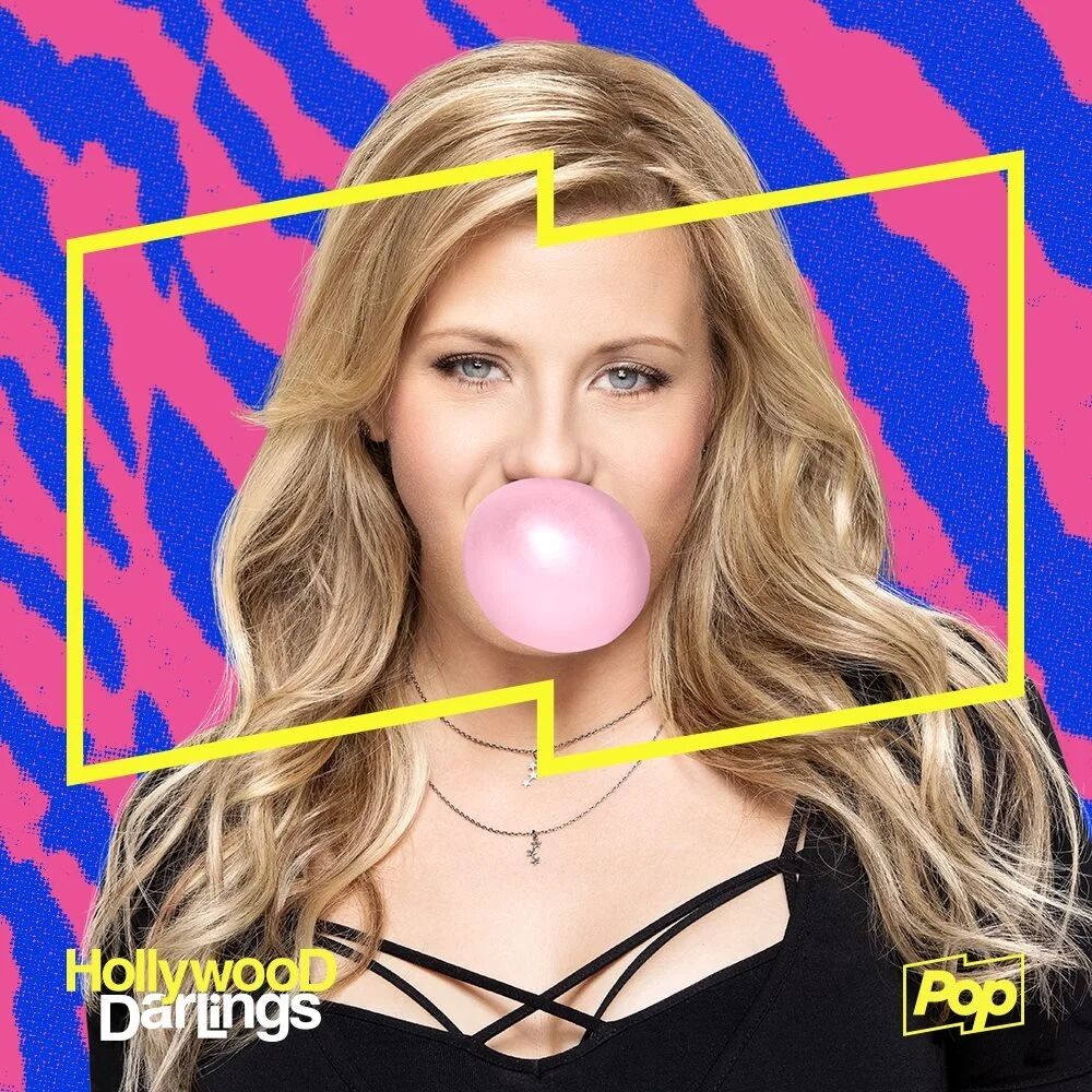 Hollywood Darlings cast member blowing a bubblegum bubble