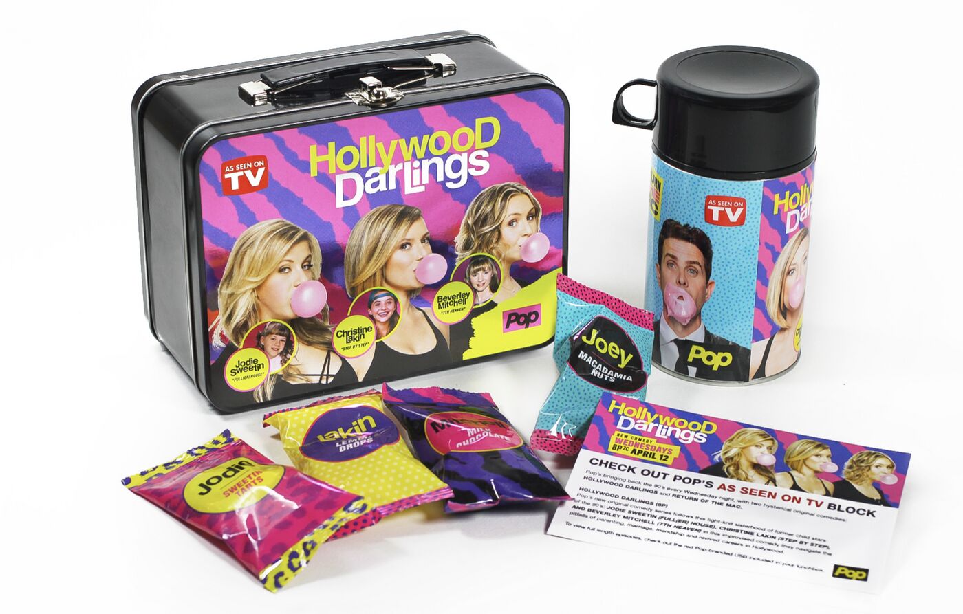 Hollywood Darlings promo kit: lunchbox, thermos and branded snacks
