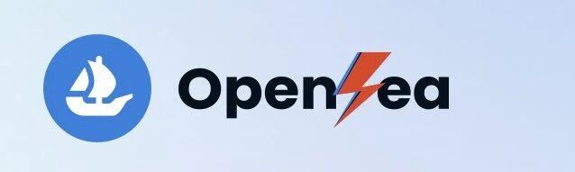 OpenSea logo with a lightning bolt in place of the S