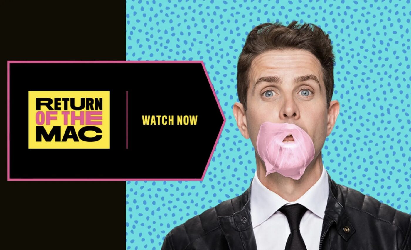 Return of the Mac: Watch now. Joey McIntyre blowing a bubblegum bubble