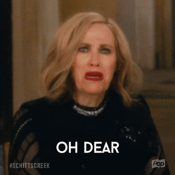 Animated Schitt's Creek GIF: Oh dear