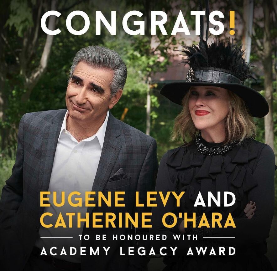 Congrats! Eugene Levy and Catherine O'Hara to be honoured with the Academy Legacy Award