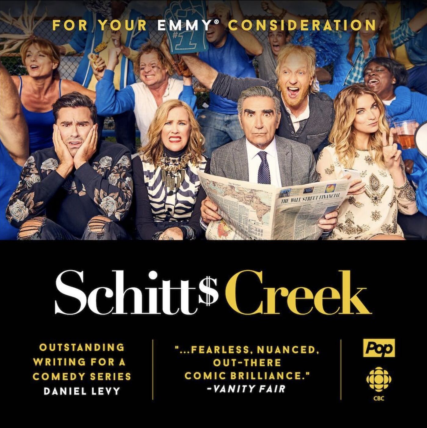 Schitt's Creek For Your Emmy Consideration ad: outstanding writing for a comedy series, Daniel Levy