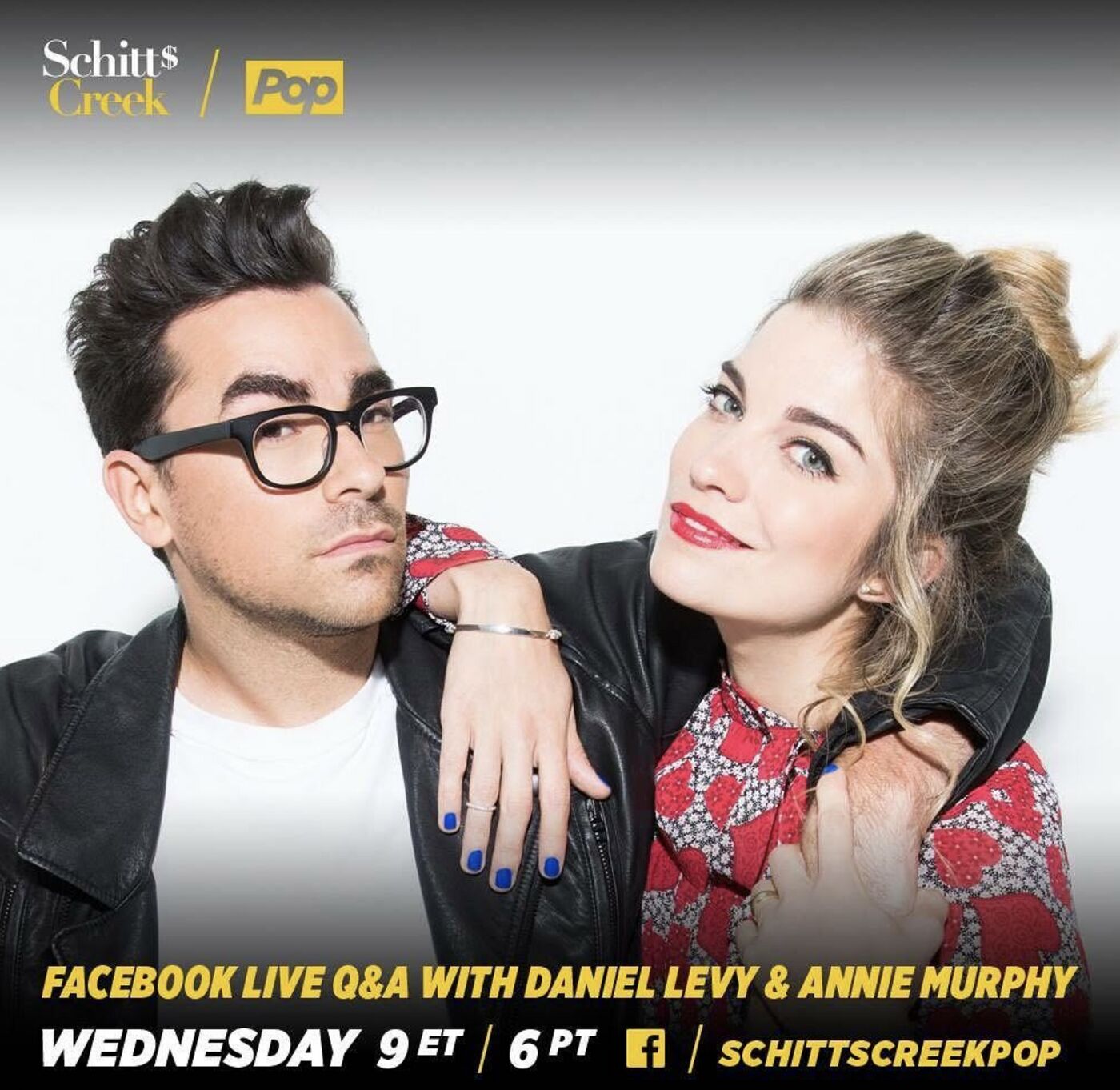 Schitt's Creek Facebook Live Q&A with Daniel Levy and Annie Murphy, Wednesday 9 ET