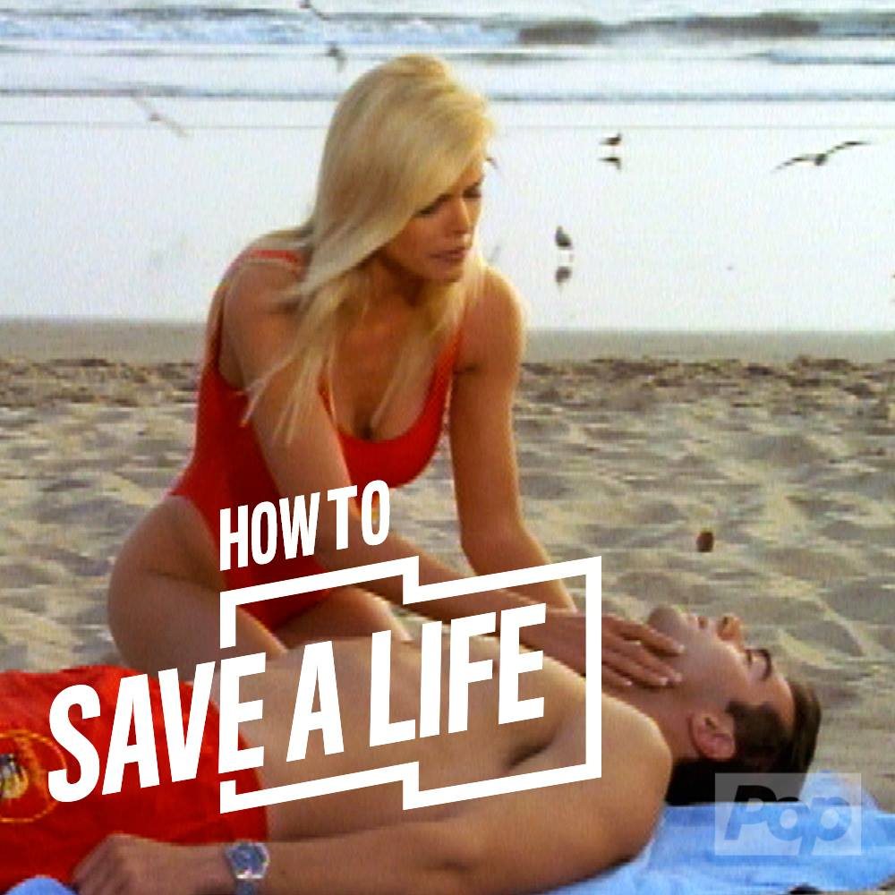 #StillAwesome Baywatch graphic: a lifeguard performing a rescue with the caption How to save a life