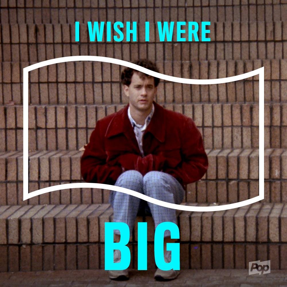 Quote card: I wish I were big