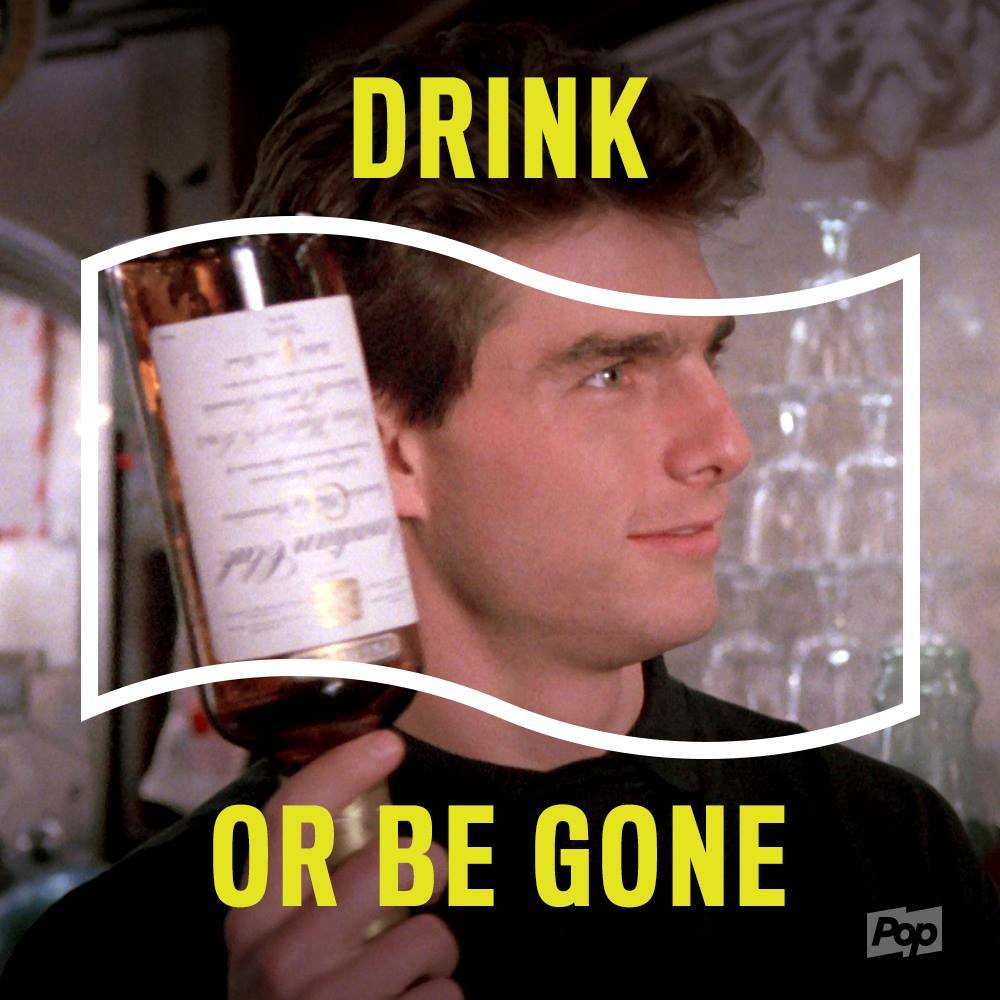 Quote card: Drink or be gone