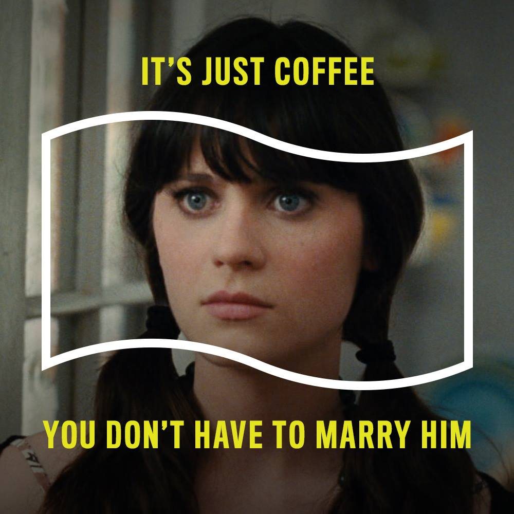 Quote card: It's just coffee