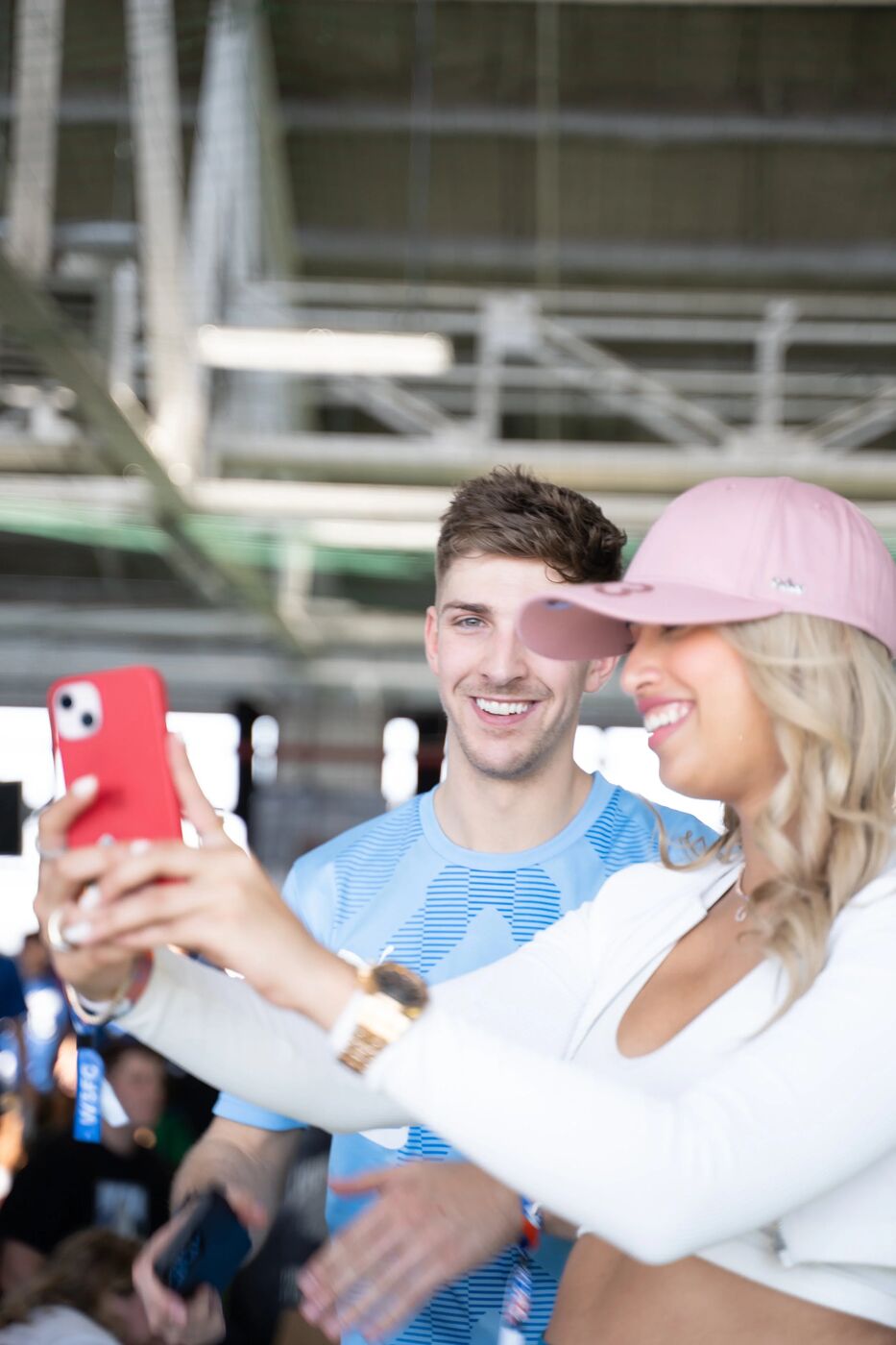OpenSea player and fan smiling for a selfie